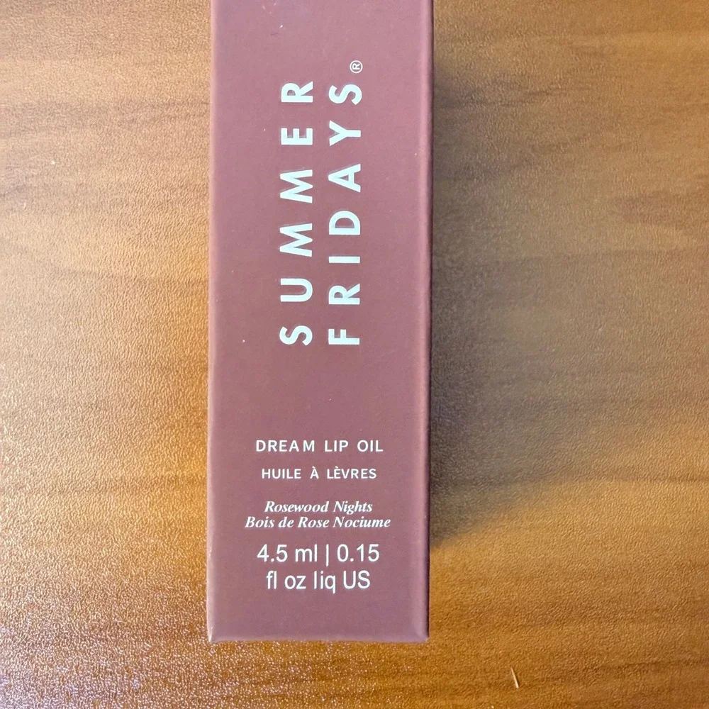 Summer Fridays Dream Lip Oil Rosewood Nights 4.5ml High Shine Tint New in Box